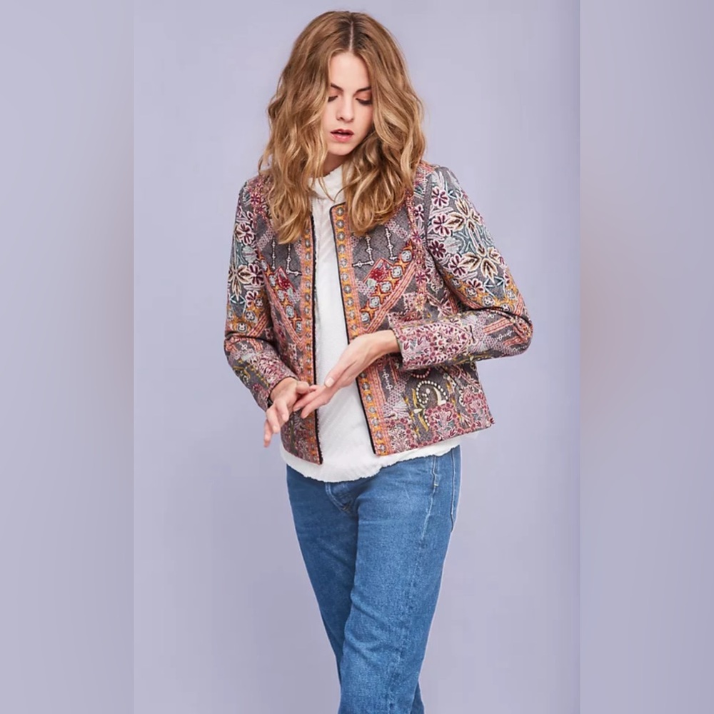 Anthropologie Hemant & Nandita Kiana Quilted Jacket